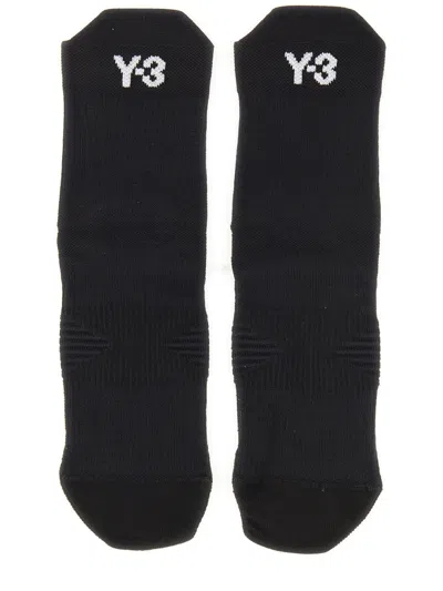 Y-3 Unisex Logo Socks In Black