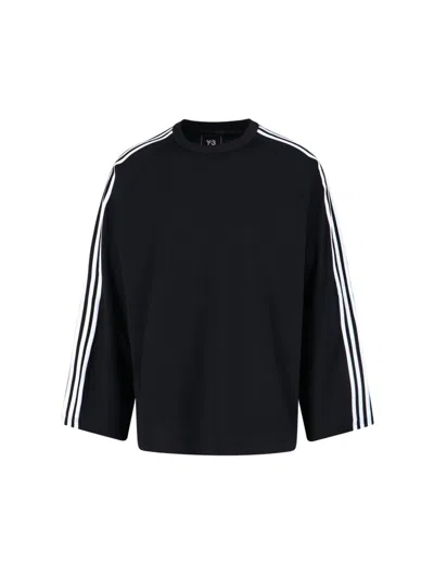 Y-3 Unisex Lyocell Wool Blend T-shirt In Black