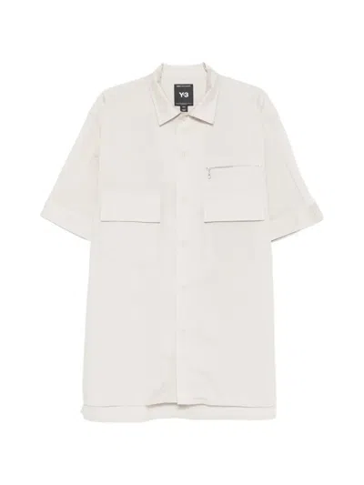Y-3 Ut Zipped-pocket Shirt In White