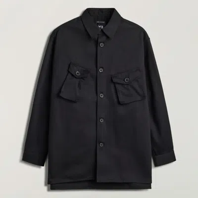 Y-3 Utility Overshirt Jacket In Black
