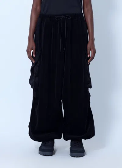 Y-3 Velvet Corduroy Cargo Pants In Black