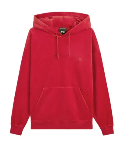 Y-3 Velvet Corduroy Hoodie In Red