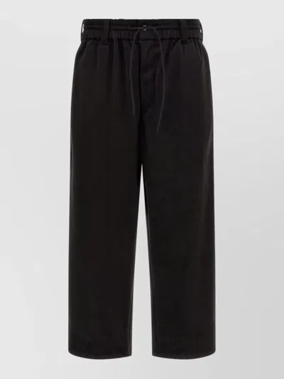 Y-3 Velvet Effect Shorts Elastic Waist In Black