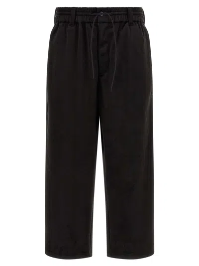 Y-3 Velvet Effect Technical Fabric Joggers In Black