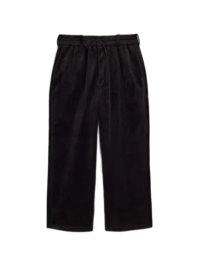 Y-3 Velvet Elastic Waist Trousers In Black