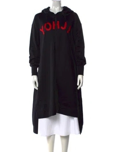 Pre-owned Y-3 Vintage Graphic Print Hoodie W/ Tags In Black