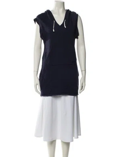Pre-owned Y-3 V-neck Sleeveless Tunic In Blue