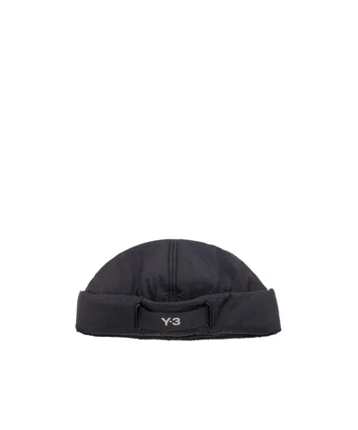 Y-3 Webbing Padded Beanie In Black