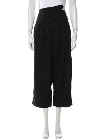 Pre-owned Y-3 Wide Leg Pants In Black