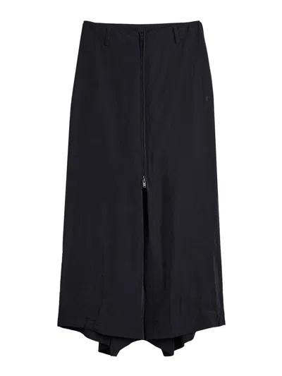 Y-3 Wide Pants With Zipper In Black