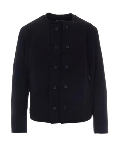 Y-3 Wide-cut Draped Black Jacket With Contemporary Silhouette