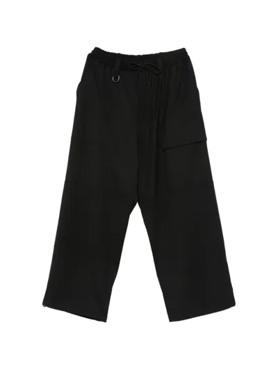 Y-3 Wide-leg Cargo Pants In 블랙