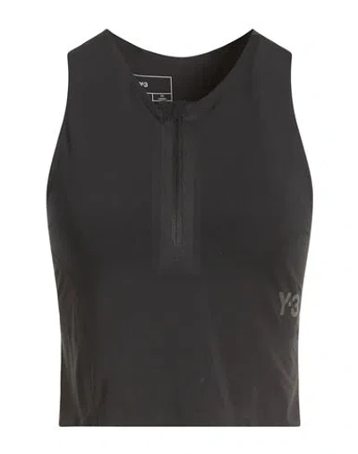 Y-3 Woman Top Black Size L Recycled Polyester, Elastane