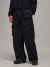 Y-3 Wool Blend Cargo Pants In Black