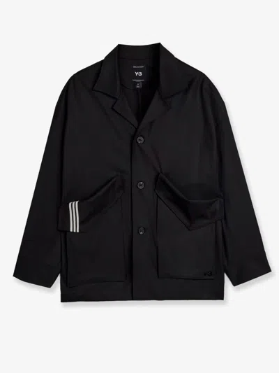 Y-3 Wool Blend Jacket In Black