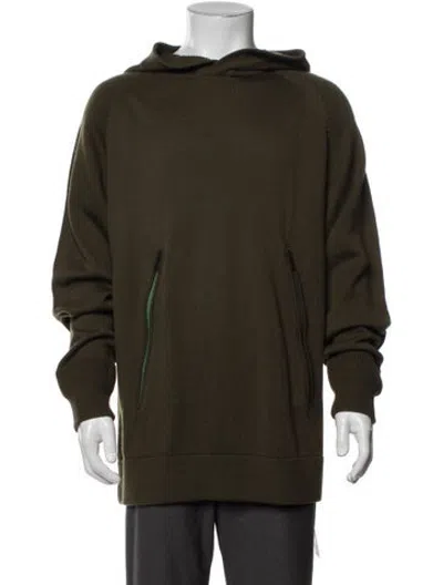 Pre-owned Y-3 Wool Crew Neck Hoodie In Green
