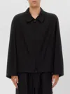 Y-3 Wool Jacket Collared Design Front Pockets In Black