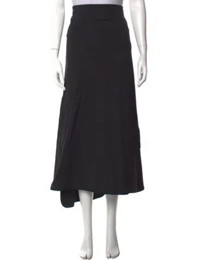 Pre-owned Y-3 Wool Long Skirt In Black