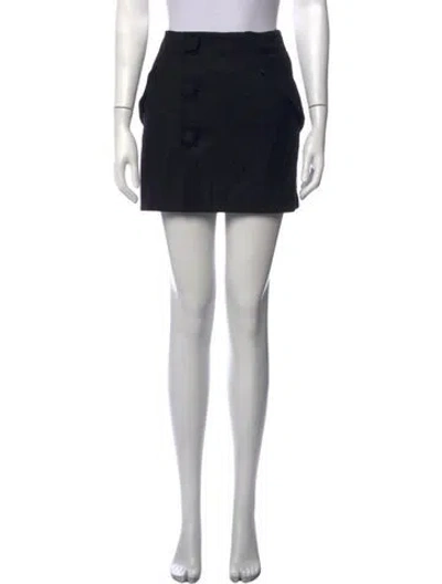 Pre-owned Y-3 Wool Mini Skirt In Black