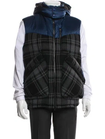 Pre-owned Y-3 Wool Plaid Print Vest In Multi