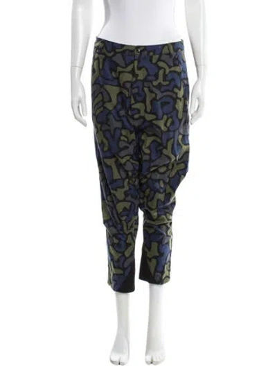 Pre-owned Y-3 Wool Skinny Leg Pants In Blue