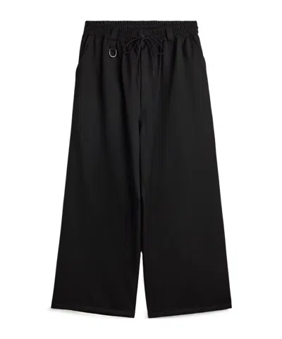 Y-3 Wool Straight Leg Pants In Black