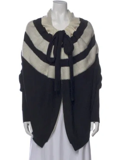 Pre-owned Y-3 Wool Striped Sweater In Black