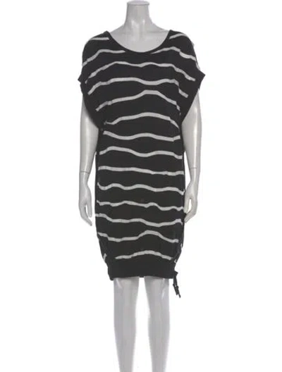 Pre-owned Y-3 X Adidas Animal Print Knee-length Dress In Gray