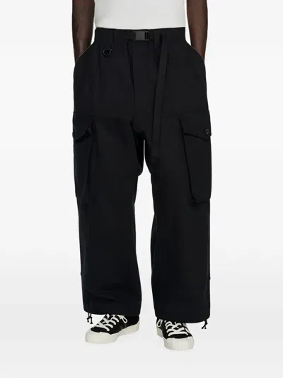 Y-3 X Adidas Belted Twill Cargo Pants In Black