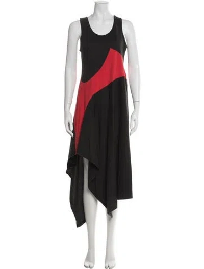 Pre-owned Y-3 X Adidas Colorblock Pattern Midi Length Dress In Gray