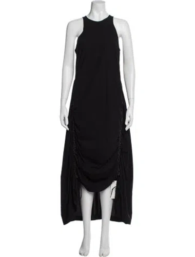 Pre-owned Y-3 X Adidas Crew Neck Long Dress In Black