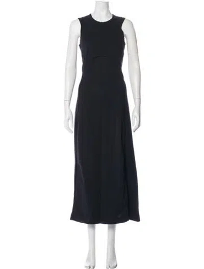 Pre-owned Y-3 X Adidas Crew Neck Long Dress In Gray