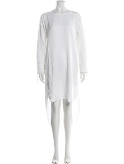 Pre-owned Y-3 X Adidas Crew Neck Long Dress In White