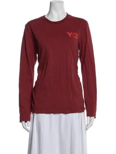 Pre-owned Y-3 X Adidas Crew Neck Long Sleeve T-shirt In Red