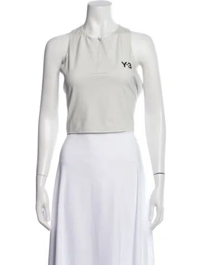 Pre-owned Y-3 X Adidas Crew Neck Sleeveless Crop Top W/ Tags In Gray