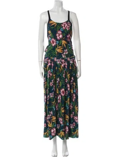 Pre-owned Y-3 X Adidas Floral Print Long Dress In Multi