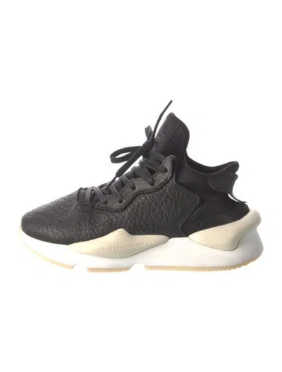 Pre-owned Y-3 X Adidas Leather Athletic Sneakers In Black
