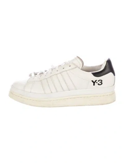 Pre-owned Y-3 X Adidas Leather Sneakers In Gray
