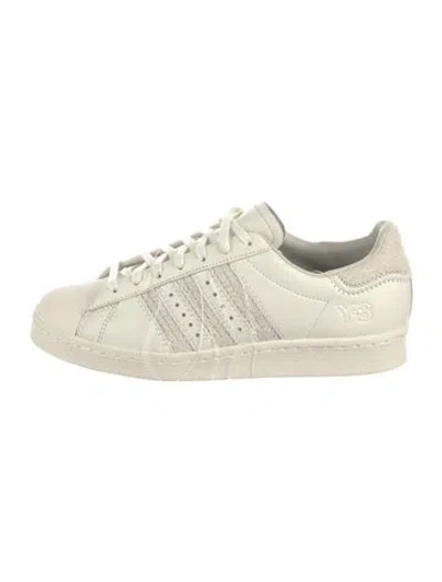 Pre-owned Y-3 X Adidas Leather Sneakers In Neutral