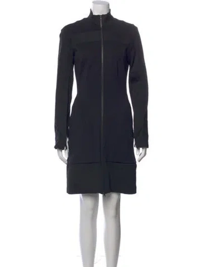 Pre-owned Y-3 X Adidas Mock Neck Knee-length Dress In Black