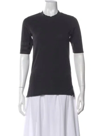 Pre-owned Y-3 X Adidas Mock Neck Short Sleeve T-shirt In Gray