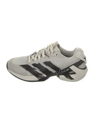 Pre-owned Y-3 X Adidas Printed Mesh Accents Athletic Sneakers In Gray