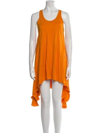 Pre-owned Y-3 X Adidas Scoop Neck Knee-length Dress In Orange