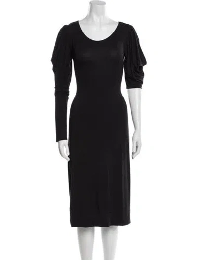 Pre-owned Y-3 X Adidas Scoop Neck Midi Length Dress In Blue