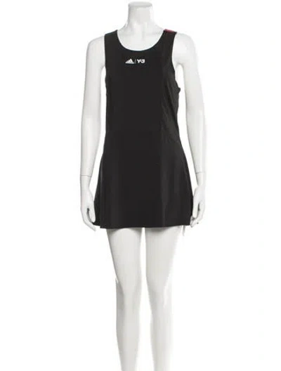 Pre-owned Y-3 X Adidas Scoop Neck Mini Dress In Black