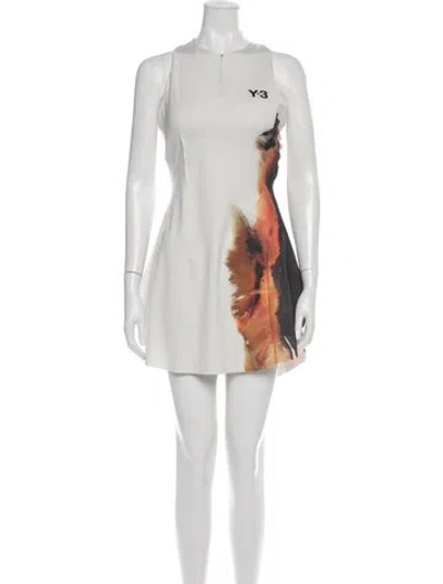 Pre-owned Y-3 X Adidas Suede Mini Dress In Gray