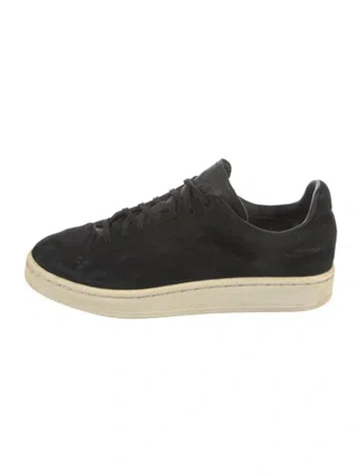 Pre-owned Y-3 X Adidas Suede Sneakers In Black