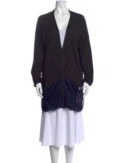 Pre-owned Y-3 X Adidas V-neck Sweater In Black