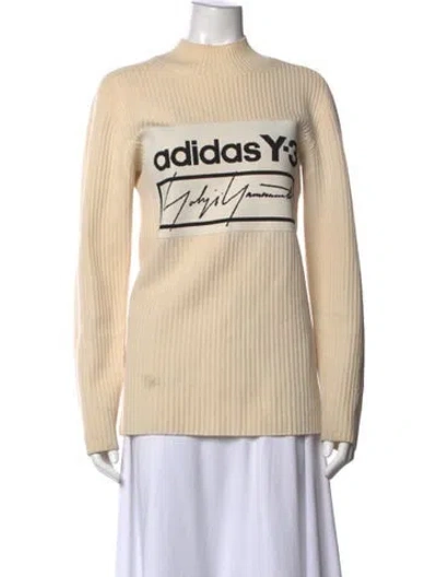 Pre-owned Y-3 X Adidas Wool Graphic Print Sweater In Neutral