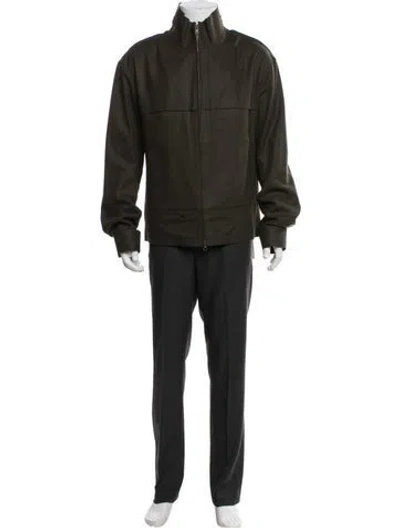 Pre-owned Y-3 X Adidas Wool Parka In Green
